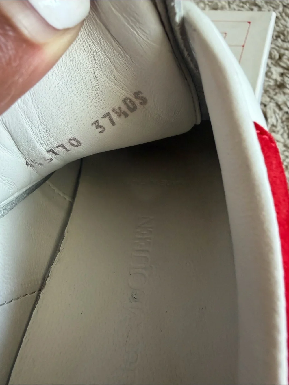 White and Red Alexander McQueen Sneakers Size 37 worn twice